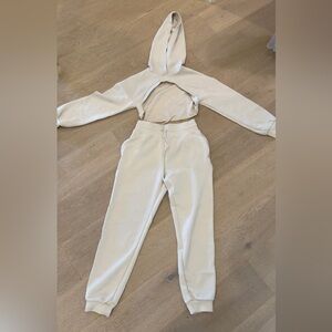 BuffBunny Cream Track Pants & Joggers